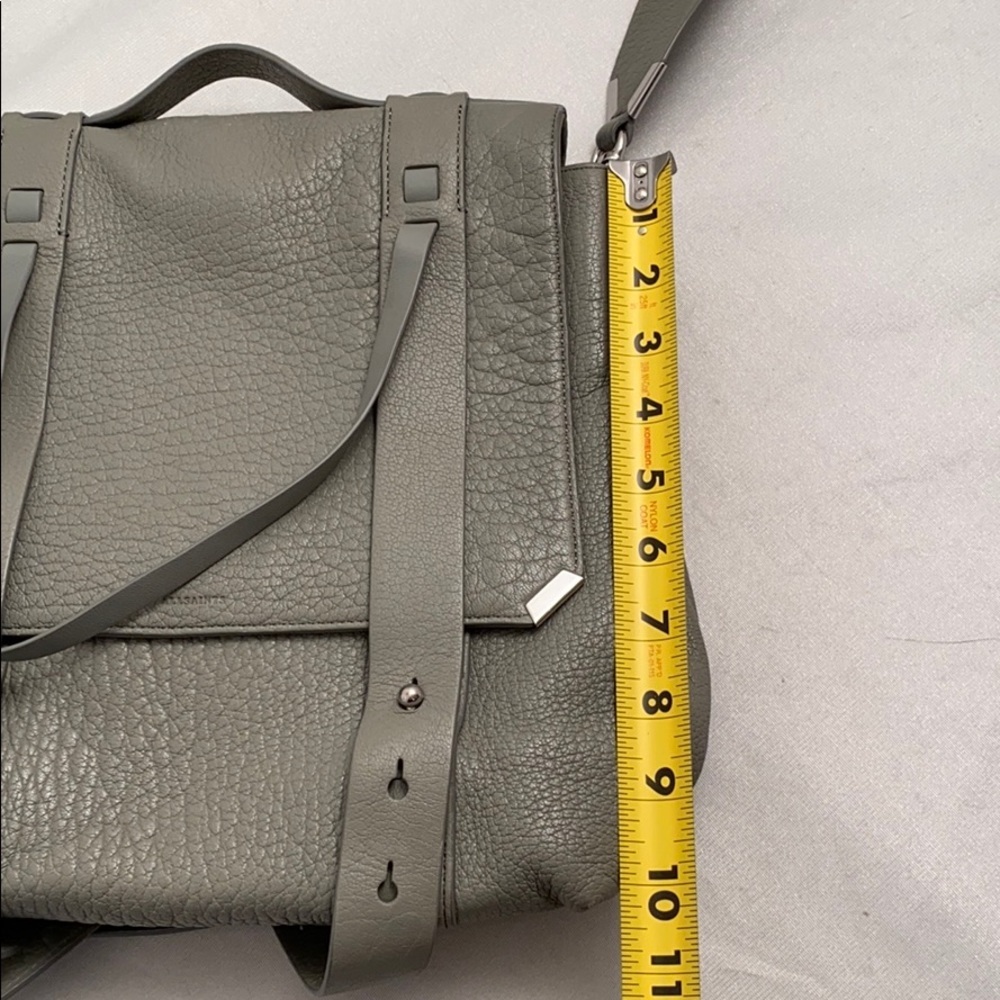 All Saints Vincent blue-gray leather backpack - Picture 14 of 16
